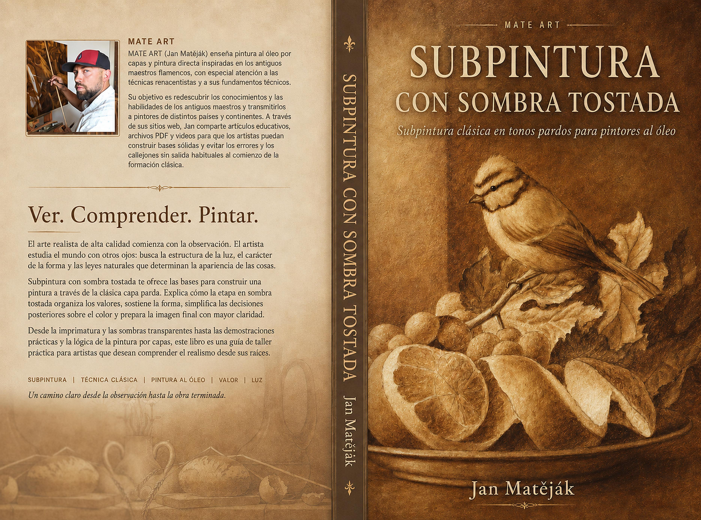 Cubierta completa del libro Subpintura con sombra tostada de Jan Matejak