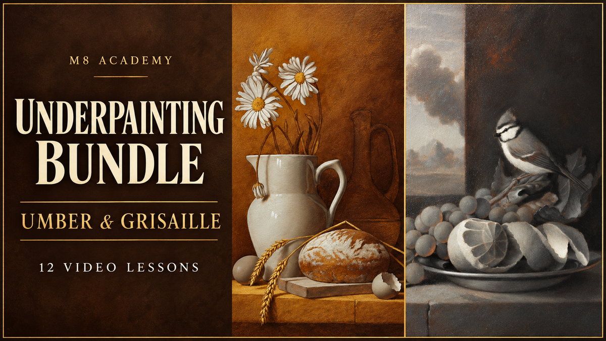 M8 Underpainting Bundle — Umber & Grisaille Masterclass